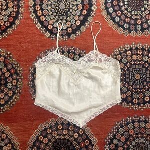 Fredericks of Hollywood Vintage Bandana Lace Cami Tank Top